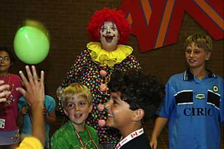 Kids enjoying a fun game at a party